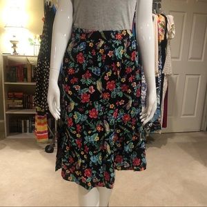 Tropical Floral Old Navy Midi Skirt